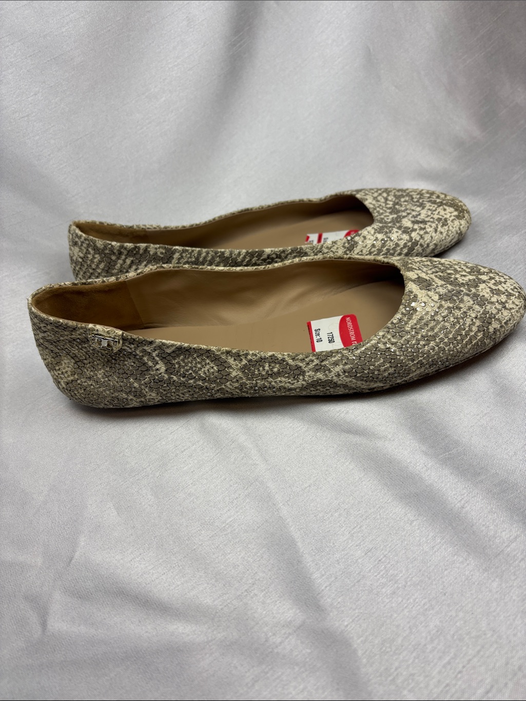 Tory Burch Snake-Print Ballet Flats